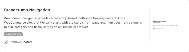 Remove WooCommerce Features - Breadcrumb Navigation