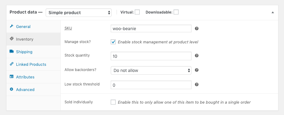 Manage Stock in WooCommerce