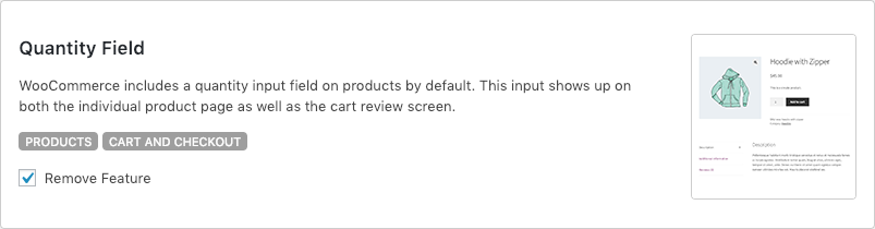 Remove WooCommerce Features - Quantity Field