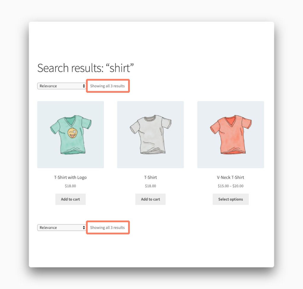 Search Result Count in WooCommerce