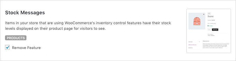 Remove WooCommerce Features - Stock Messages