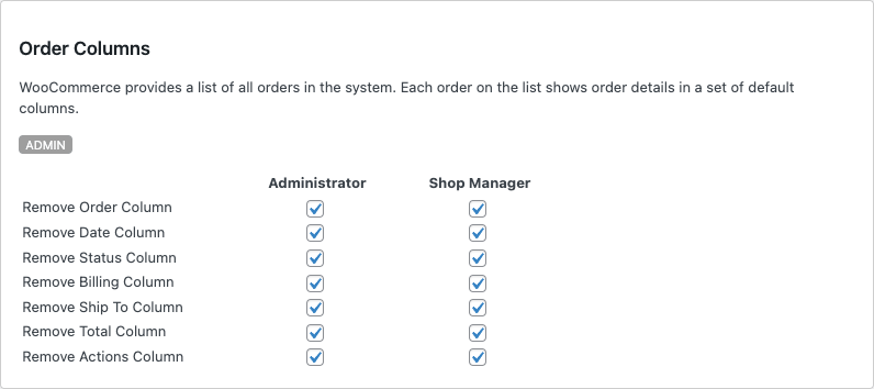 Remove WooCommerce Features - Order Columns