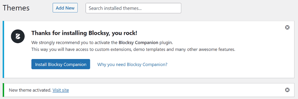 Install Blocksy Companion